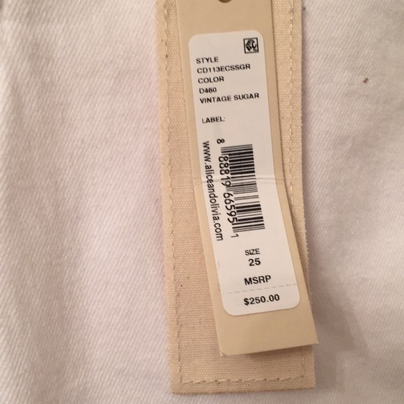 ALICE + OLIVIA JEANS Perfect Cropped Kick Jeans - Picture 7 of 8